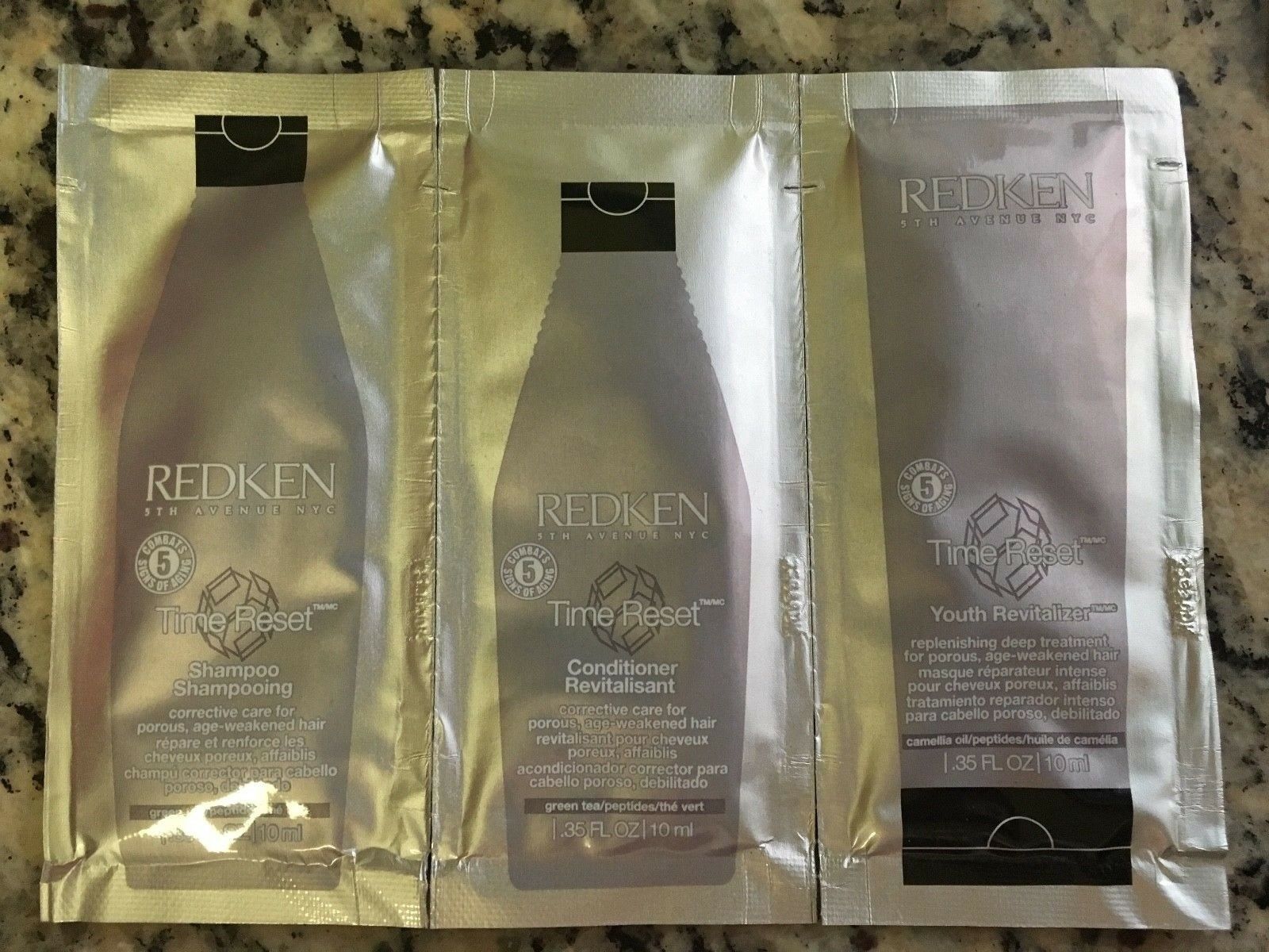 102 Pc Combo Redken Time Reset Shampoo Conditioner Youth Revitalizer Travel Sz