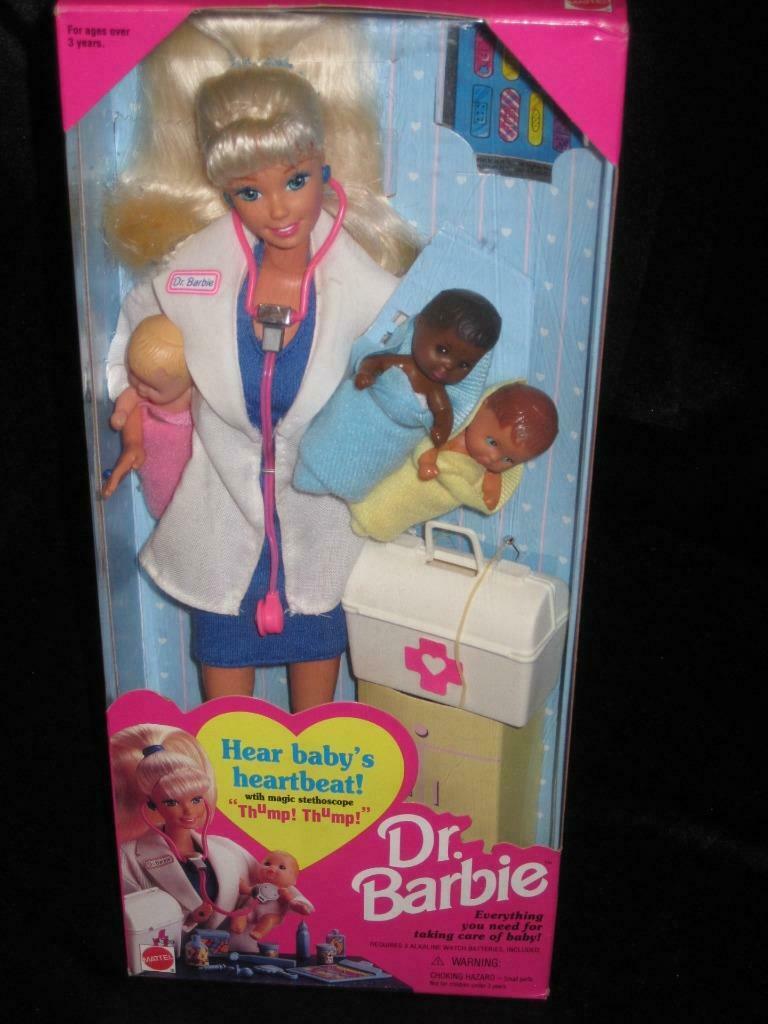 Barbie As Baby Doctor #14309 Nrfb 1995 The Career Collection With Three Babies