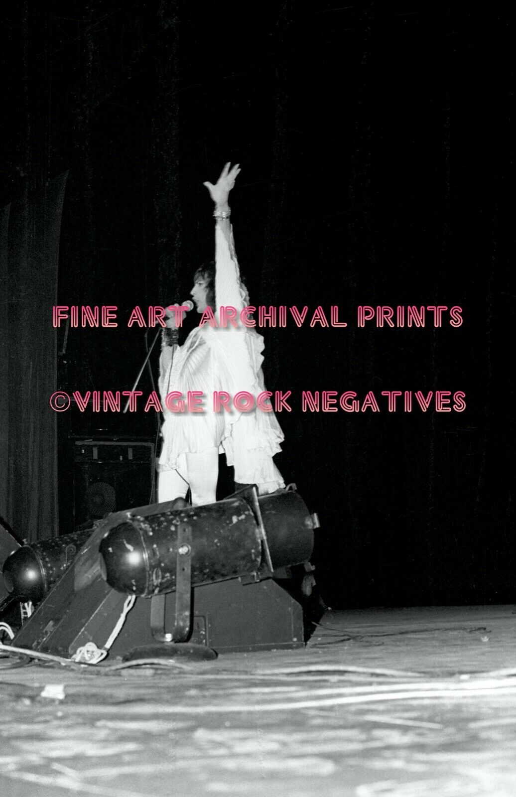 Freddie Mercury Queen In Nyc 1974 1st Us Show Archival Photo 8.5x11 Fr. Orig Neg
