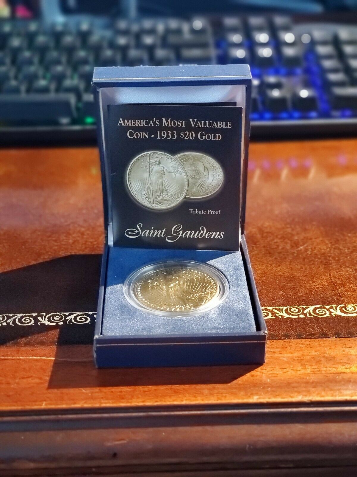$20 Saint Gaudens Tribute Coin Original Box & Paper Serial # 289349 (#us-288)