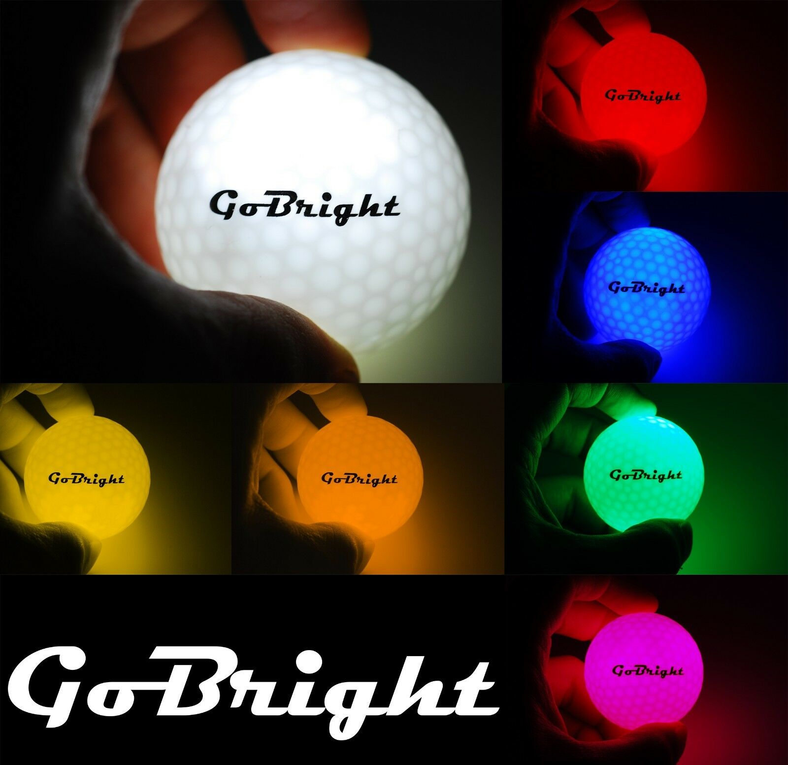 Gobright Led Light Up Night Golf Balls - Ultra Bright Glow In The Dark