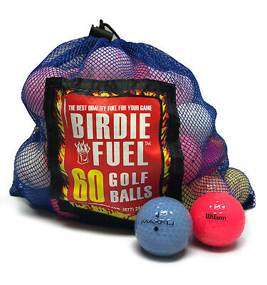 60 Ball Near Mint Used Golf Balls Aaaa Pink Yellow Orange Clear Or Mix Ship Free