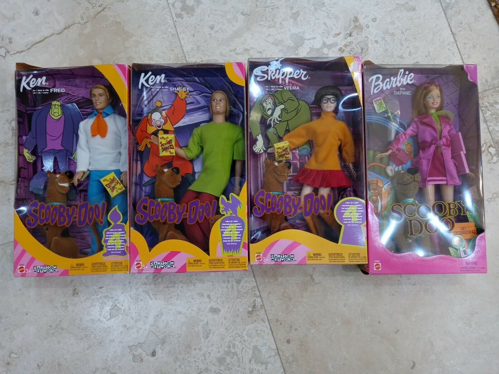 Scooby Doo Barbie Ken Doll Lot Daphne Shaggy Velma Fred