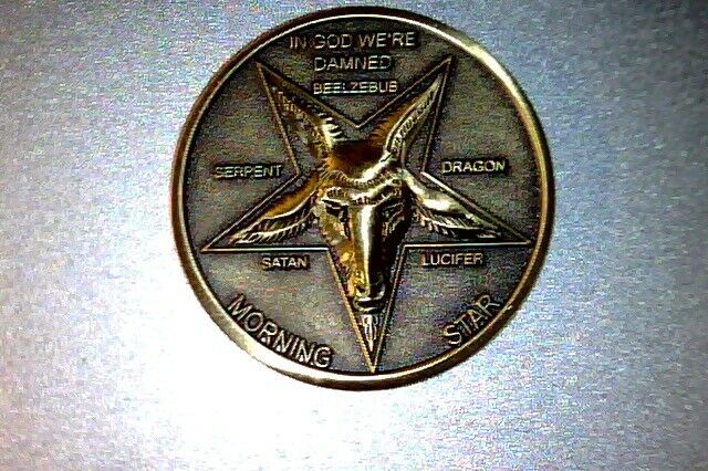 Lucifer Morning Star - Fast Delivery In Usa, 1 1/4" Solid Brass 3d  Coin 31.75mm