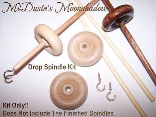 *  Sale Double Drop Spindle Kit "make Your Own" Spinning Yarn Top & Bottom Kit